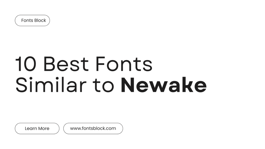 fonts similar to newake