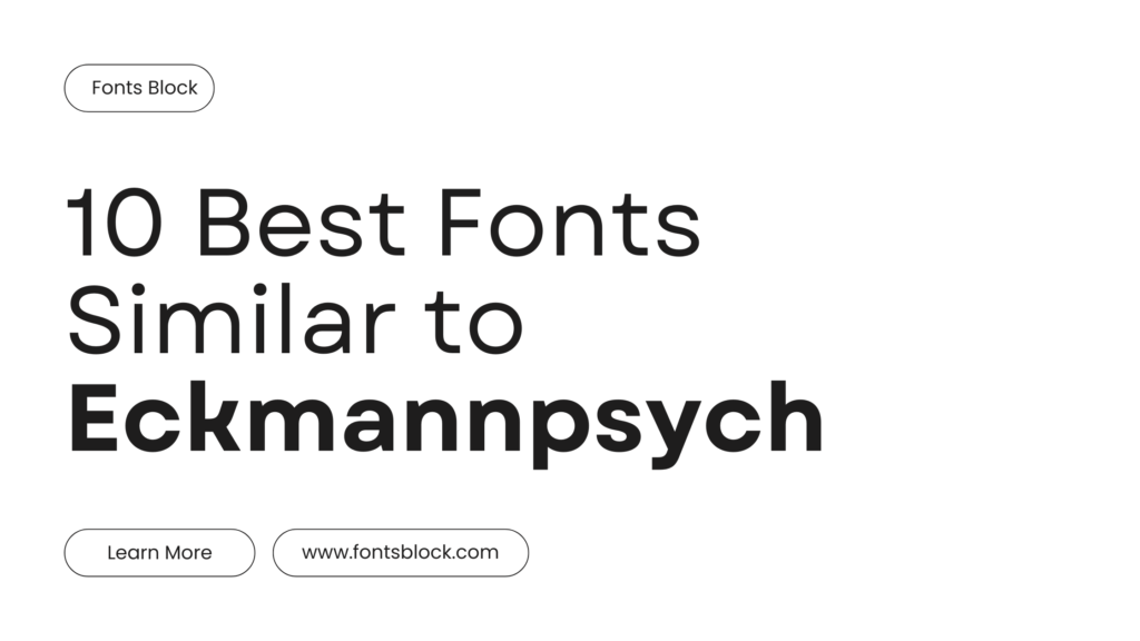 fonts similar to eckmannpsych