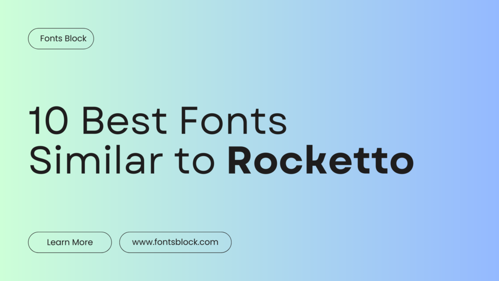 fonts similar to rocketto