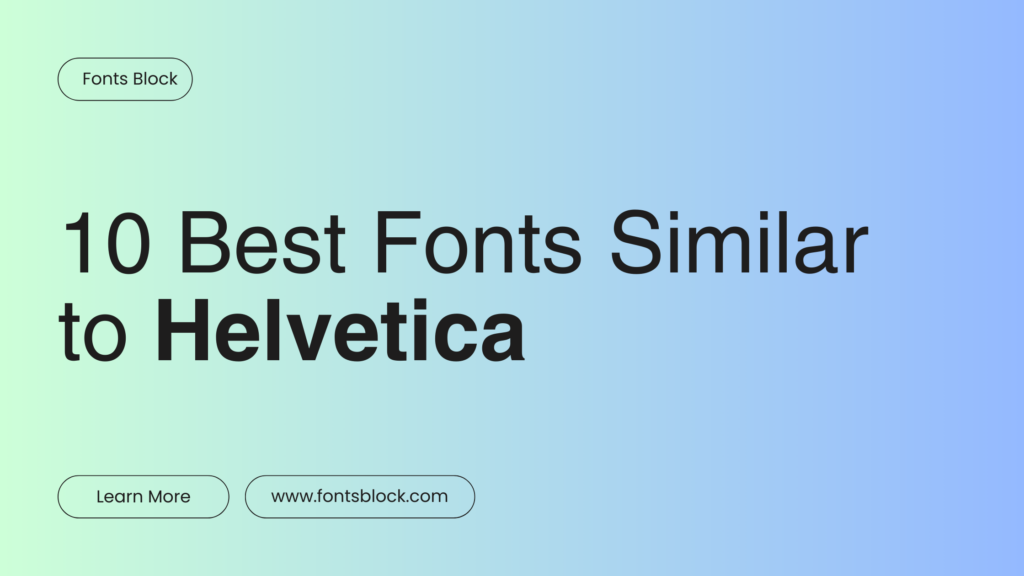 fonts similar to Helvetica