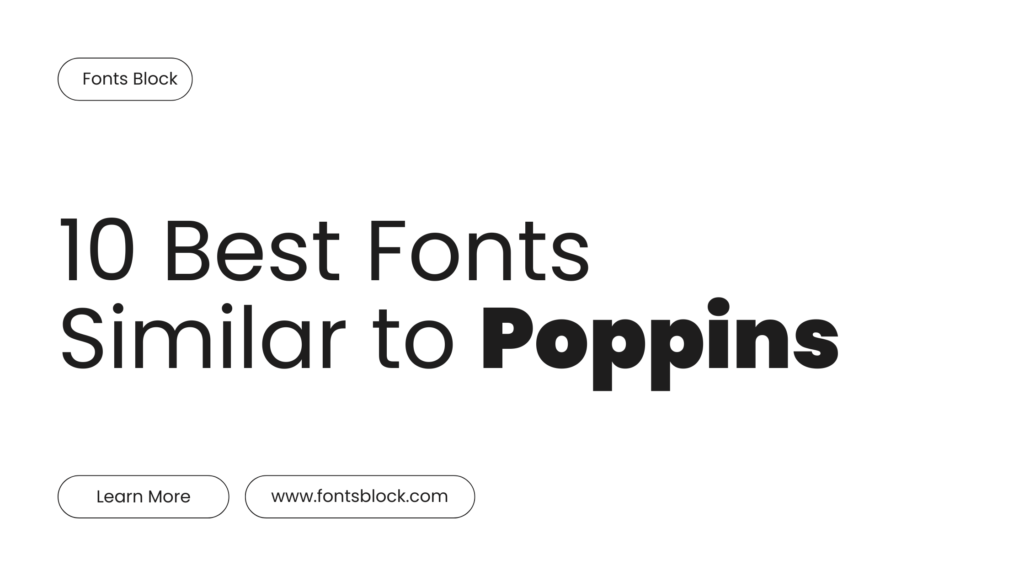 fonts similar to Poppins